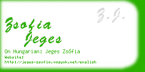 zsofia jeges business card