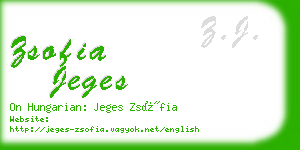 zsofia jeges business card